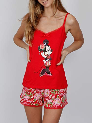 Disney Pijama Minnie Mujer Verano Tirantes (XL)