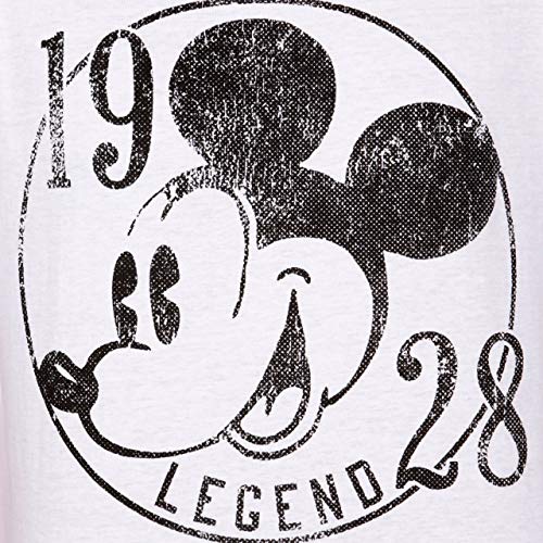 Disney Pijama para Hombre de Mickey Mouse Extra grande blanco