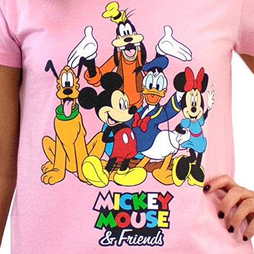 Disney Pijama para Mujer Mickey Mouse Minnie Mouse y y Amigos Rosa Large