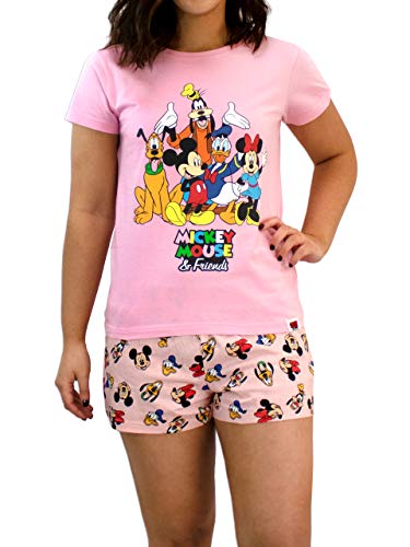 Disney Pijama para Mujer Mickey Mouse Minnie Mouse y y Amigos Rosa X-Large