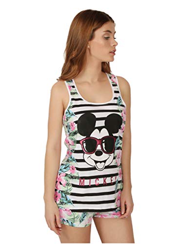 Disney Pijama Tirantes Mickey Jungle para Mujer, Color Multicolor, Talla S