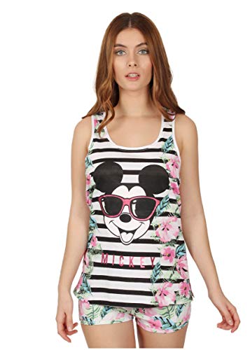 Disney Pijama Tirantes Mickey Jungle para Mujer, Color Multicolor, Talla S