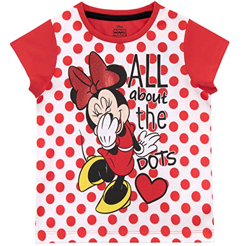 Disney Pijamas de Manga Corta para niñas Minnie Mouse Rojo 3-4 Años