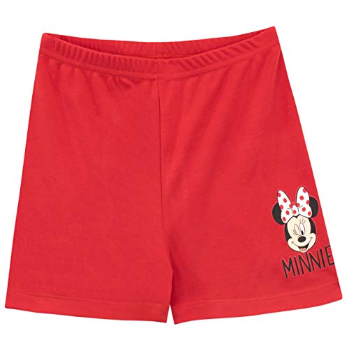 Disney Pijamas de Manga Corta para niñas Minnie Mouse Rojo 3-4 Años