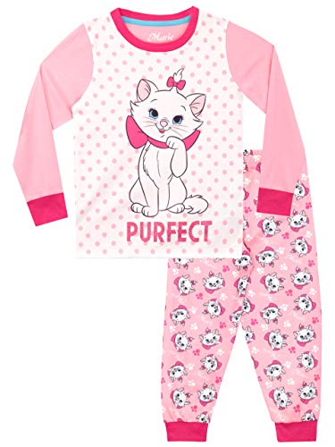 Disney Pijamas de Manga Larga para niñas Aristocats Rosa 7-8 Años