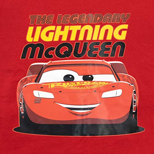 Disney Pijamas de Manga Larga para niños Cars Ajuste Ceñido Rojo 3-4 Años