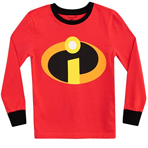 Disney Pijamas de Manga Larga para niños The Incredibles Ajuste Ceñido Rojo 4-5 Años