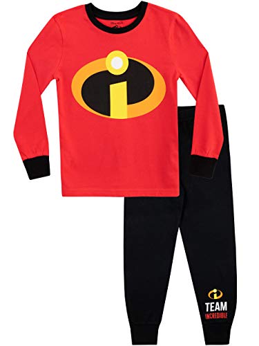 Disney Pijamas de Manga Larga para niños The Incredibles Ajuste Ceñido Rojo 4-5 Años