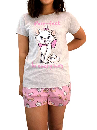 Disney Pijamas para Mujer Los Aristogatos Gris Medium