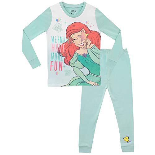 Disney Pijamas para Niñas 2 Paquetes Ariel y Belle Multicolor 5-6 Años