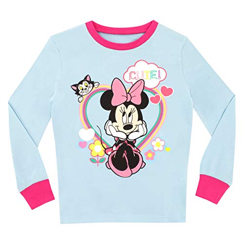 Disney Pijamas para niñas Minnie Mouse Ajuste Ceñido Multicolor 6-7 Años