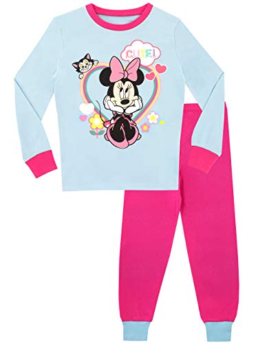 Disney Pijamas para niñas Minnie Mouse Ajuste Ceñido Multicolor 6-7 Años