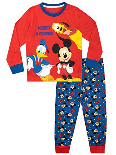 Disney Pijamas para niños Mickey Mouse Donald Duck y Pluto Multicolor 2-3 Años