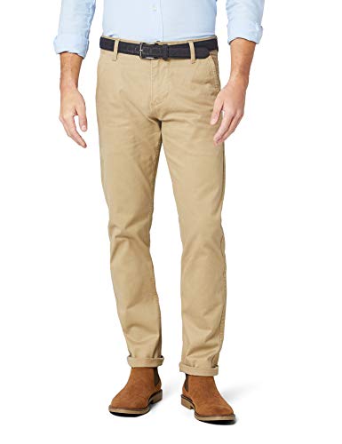 Dockers Alpha Original Slim-Stretch Twill Pantalones, Marrón (New British Khaki 0432), 42W / 34L para Hombre