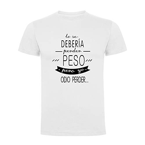 Docliick Camiseta Original Manga Corta con Frases motivadoras **LO SÉ, DEBERÍA Perder.** Camiseta Divertida.Regalo Original DCC-18009 (XL)