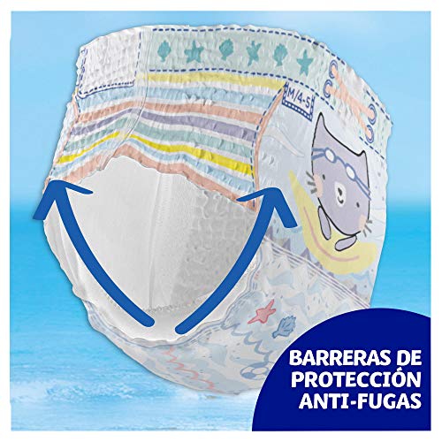 Dodot Pañales Bebé Bañador Splashers, Talla 4-5 (9-15 kg), 88 Pañales Desechables con Protección Anti-Fugas en el Agua