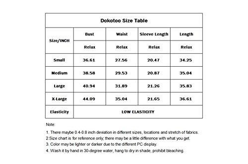 Dokotoo Vestidos Casuales para Mujer con Cuello en V Vestidos Cortos de Verano Escote Mangas largas Mangas largas Mini Vestido con Estampado Floral Blanco S.