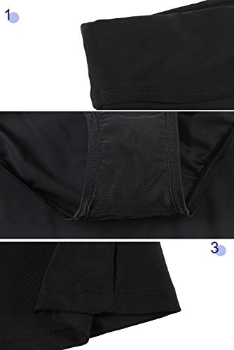 Dolamen Mujer Shorts de baño, Trajes de baño Bañador Deportivo Traje de Baño Bañador de natación Falda Bikini para Mujer Bragas Pantalones Cortos (X-Large, Negro)