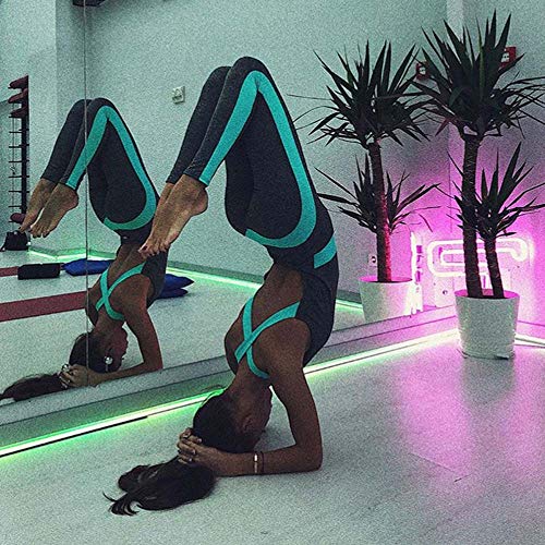 Domorebest Mujeres Yoga Correr Fitness Leggings Pantalones de Entrenamiento elástico Alto Mono Sport Romper Playsuit