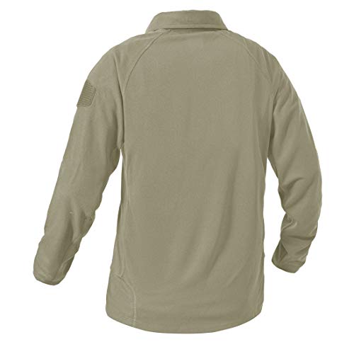 Donhobo - Polo de manga larga para hombre, ligero, transpirable, de secado rápido, para deportes al aire libre, senderismo, camping, pesca caqui L