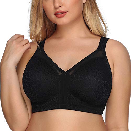 DotVol Mujer Sujetador Reductor Cobertura Completa Minimizador Cómodo Encaje Wirefree Non Acolchado Plus Talla Bra