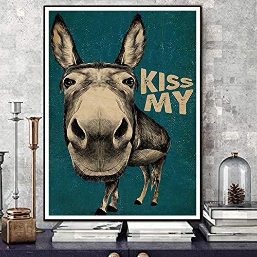 Doyjab Regalo Chico Chica Puzzle 1000 Piezas Burro Gracioso Madera Rompecabezas Adultos Juego Juguete Infantiles Cumpleaños Regalo 50x75cm