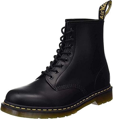 Dr. Martens 1460 - Botas Militares de Mujer, Negro (Black Smooth Leather), 38 EU