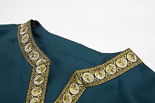 dream cosplay Medieval Caballero Camiseta vikinga Pirata túnica Verde