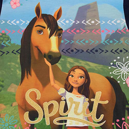 DreamWorks Pijamas de Manga Larga para niñas Spirit Riding Free Ajuste Ceñido Azul 9-10 Años