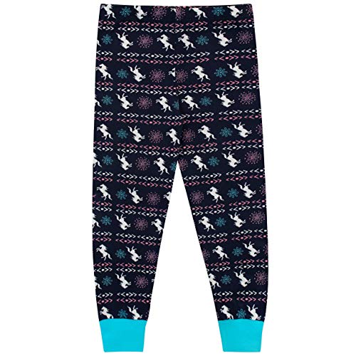 DreamWorks Pijamas de Manga Larga para niñas Spirit Riding Free Ajuste Ceñido Azul 9-10 Años