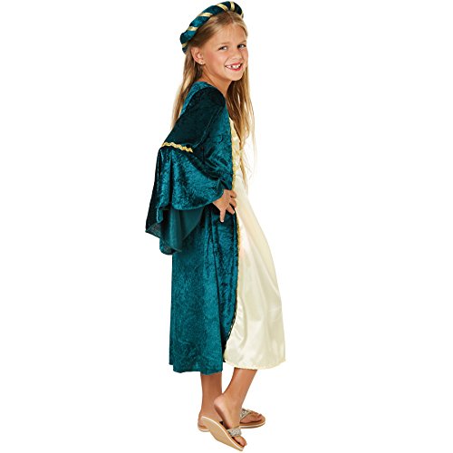 dressforfun 900216 - Disfraz de Niña Princesa del Castillo, Vestido Largo de Terciopelo, Incluye Cinta de Pelo (3-4 años | No.300973)