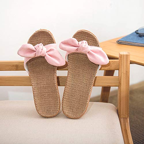 DressLksnf Sandalias Planas Mujeres Chanclas Punta Abierto Lin Antidéparant Zapatillas Interior Casa Oficina Piso Pantuflas de Verano Transpirable con Mariposa Slippers para Playa