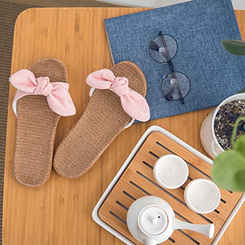 DressLksnf Sandalias Planas Mujeres Chanclas Punta Abierto Lin Antidéparant Zapatillas Interior Casa Oficina Piso Pantuflas de Verano Transpirable con Mariposa Slippers para Playa