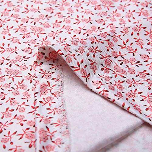 DressLksnf Vestido Mujeres Impresión de Lunares con Encaje de Tirantes Finos Vestir de Playa Cuello en v Fuera del Hombro Vestido Corto Verano Sexy Vestido de Fiesta (L, Rosado)