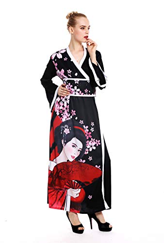 dressmeup - W-0288-S/M Disfraz Mujer Feminino Halloween quimono Kimono Geisha Japón japonaise Chine Talla S/M