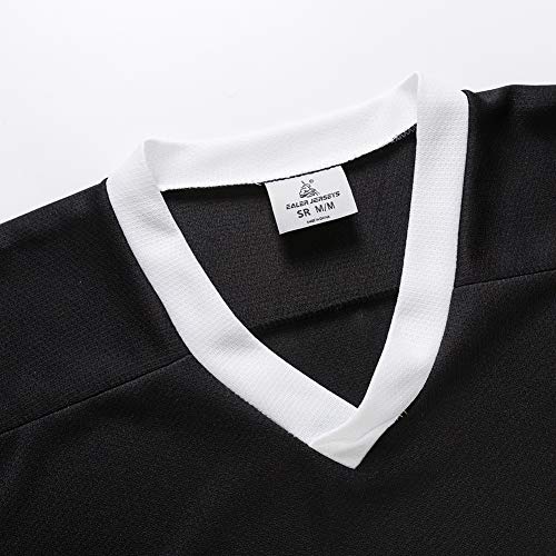 EALER H400 Series - Jersey de práctica de hockey sobre hielo en blanco para hombres y niños, para adultos y jóvenes - negro - Medium