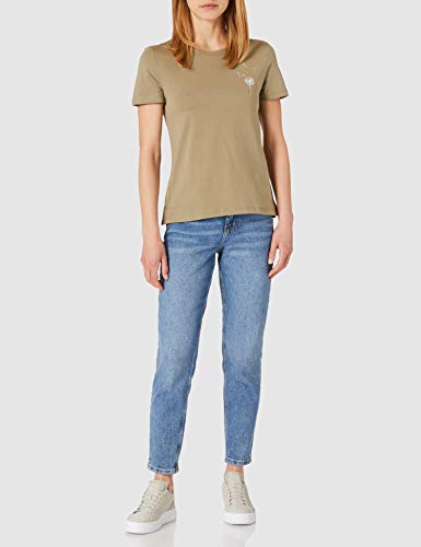 edc by Esprit 021CC1K302 Camiseta, 345 / Caqui Claro, XS para Mujer