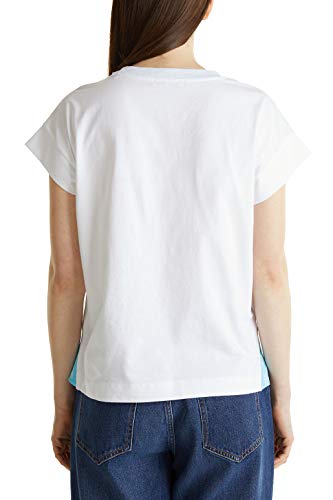 edc by Esprit 040cc1k301 Camiseta, 100/Blanco, M para Mujer