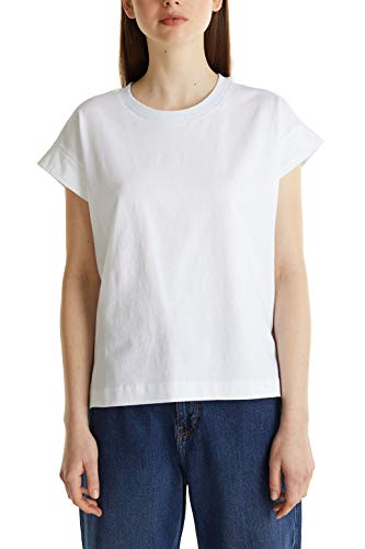 edc by Esprit 040cc1k301 Camiseta, 100/Blanco, M para Mujer