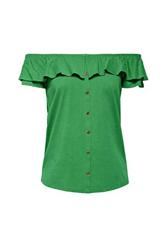 edc by Esprit 049CC1K025 Camiseta, Verde (Dark Green 300), XS para Mujer