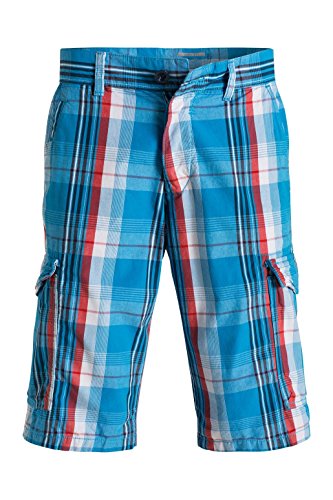 edc by Esprit 056CC2C018 Kariert im Cargo Stil Bañador, Azul (Bright Blue), 48 (Talla del Fabricante: 30) para Hombre