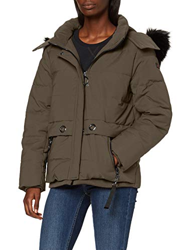 edc by Esprit 099CC1G029 Chaqueta, Verde (Dark Khaki 355), S para Mujer