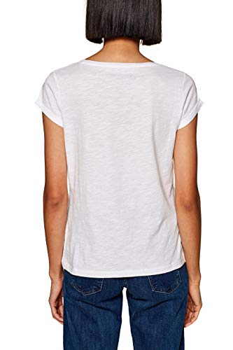 edc by Esprit 999cc1k802 Camisa Manga Larga, Blanco (White 100), Small para Mujer