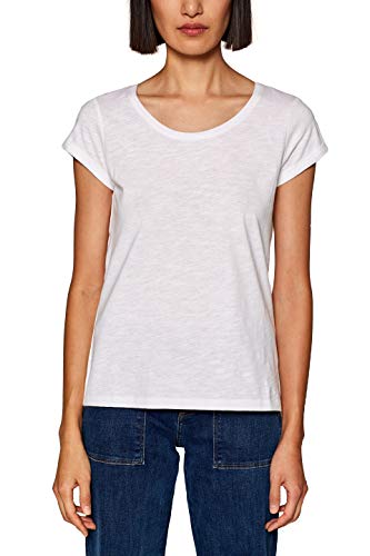 edc by Esprit 999cc1k802 Camisa Manga Larga, Blanco (White 100), Small para Mujer