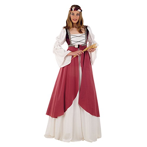 Elbenwald Traje Medieval, Vestido Castillo, Dama de Honor, Bata, Damenkostüm Incl. Diadema - XL