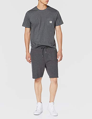 Element Basic Pocket Label-Camiseta de Manga Corta para Hombre, Gris (Charcoal Heathe), XL