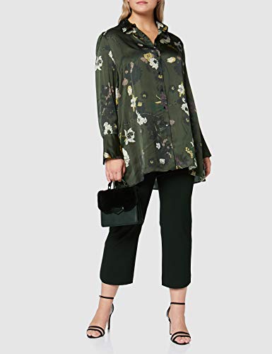 Elena Mirò 31i95177t03519 Camisa, Verde (Kaki 02), 42 (Talla del Fabricante: 37) para Mujer