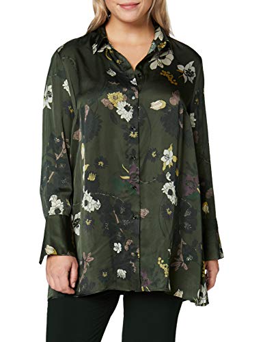 Elena Mirò 31i95177t03519 Camisa, Verde (Kaki 02), 42 (Talla del Fabricante: 37) para Mujer
