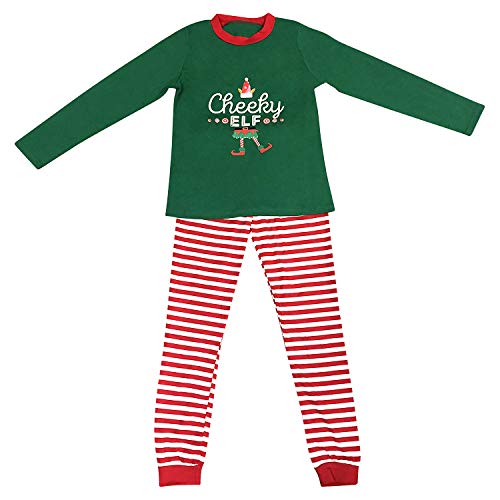 Elf Pijamas Pijama de Navidad Familia Juego el Sistema papá mamá Fresca de pequeños Duendes Hombres Mujeres Niño Niña de Navidad Traje Ropa de Dormir (3-4 años, Elfo descarado)