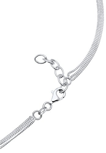 Elli Collares Mujer Tendencia de la Capa de Media Luna con Cristales de en Plata Esterlina 925